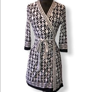 Boston Proper Geo Aztec Wrap Dress